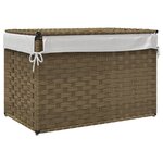 vidaXL Panier à linge avec couvercle 55 5x35x34 cm résine tressée
