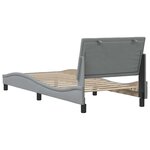 vidaXL Cadre de lit sans matelas gris clair 90x200 cm tissu