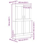 vidaXL Meuble de Bibliothèque Chêne noir 82.5 x 30.5 x 150 cm