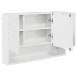 vidaXL Ensemble de mobilier de salle de bain 3 Pièces Blanc brillant