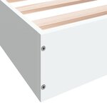 vidaXL Cadre de lit blanc 90x200 cm bois d'ingénierie