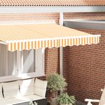 vidaXL Valance de store pour cadre de 2 5 m Jaune et Blanc 2 3x0 2 m