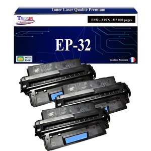 T3AZUR -3x Toners compatibles avec Canon EP32 (1561A003) pour Canon LBP1000 LBP1310 LBP32X LBP470 LBP-1000 LBP-1310 LBP-32X LBP-470