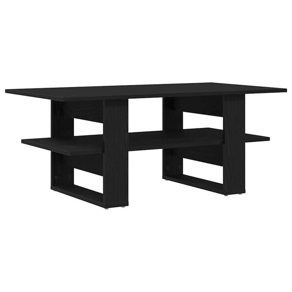 Table basse vidaXL en chêne noir 102x55x42 cm en bois d'ingénierie