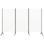 vidaXL Cloison de séparation 3 panneaux Blanc 260x180 cm Tissu