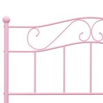vidaXL Cadre de lit sans matelas rose métal 120x200 cm