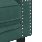 vidaXL Fauteuil Chesterfield vert foncé velours