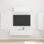 vidaXL Meuble TV 5 Pièces Blanc