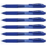 Stylo Roller Encre Gel EnerGel BL107 pointe Métal 0 7 Bleu x 6 PENTEL