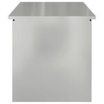 vidaXL Boîte de Rangement Extérieure Argent 100 x 50.5 x 50 cm