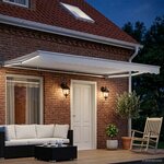 vidaXL Auvent rétractable électrique Blanc 4 × 3 m