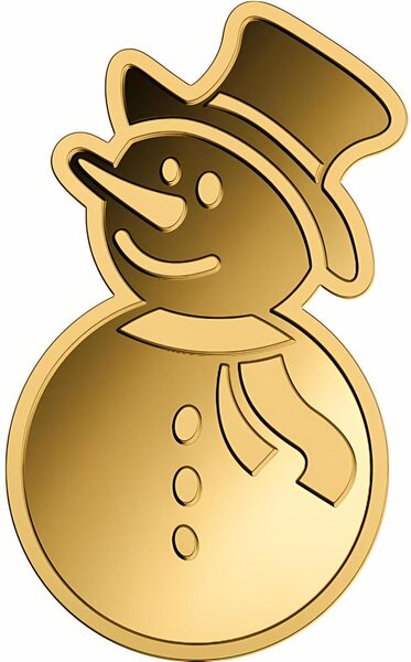 Pièce de monnaie en Or 3000 Francs g 0.031 (1/1000 oz) Millésime 2024 Gold Gift SNOWMAN 1/1000