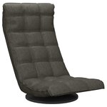 vidaXL Chaise de sol pivotante Gris foncé Tissu