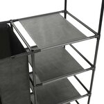 vidaXL Porte-vêtements Acier et tissu non-tissé 87x44x158 cm Noir