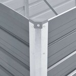 vidaXL Lit surélevé de jardin Acier galvanisé 160x40x45 cm Gris
