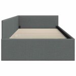 vidaXL Cadre de lit d'angle Gris foncé 90 cm x 190 cm Velours