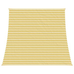 vidaXL Voile d'ombre 4 / 5 x 4 m HDPE Rectangulaire Jaune et blanc