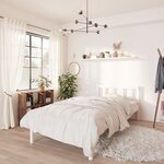 vidaXL Cadre de lit Blanc Bois de pin massif 100x200 cm
