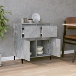 vidaXL Buffet Gris béton 60x35x70 cm Bois d'ingénierie