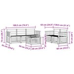 vidaXL Ensemble de canapés d'extérieur 6 pc Naturel