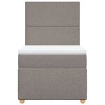 vidaXL Sommier à lattes de lit avec matelas Taupe 90x190 cm Tissu