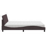vidaXL Lit avec matelas marron foncé 160x200 cm tissu