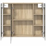 vidaXL Armoire Miroir de Salle de Bain Chêne Sonoma