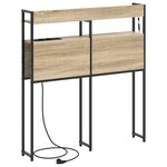 vidaXL Tête de lit de rangement Chêne Sonoma 90 cm Bois d'ingénierie