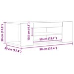 vidaXL Meuble TV avec lumières LED chêne artisanal bois d'ingénierie