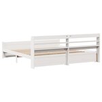 vidaXL Cadre de lit avec tête de lit sans matelas blanc 180x200 cm