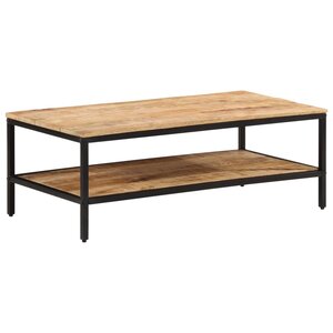 vidaXL Table basse 100x50x35 cm bois de manguier massif brut