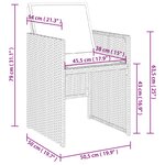 vidaXL Ensemble à manger de jardin et coussins 17 Pièces beige