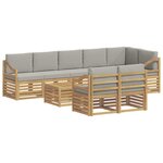vidaXL Ensemble de canapés d'extérieur 9 pc Blanc et gris clair