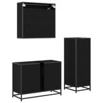 vidaXL Ensemble de mobilier de salle de bain 3 Pièces Bois ancien