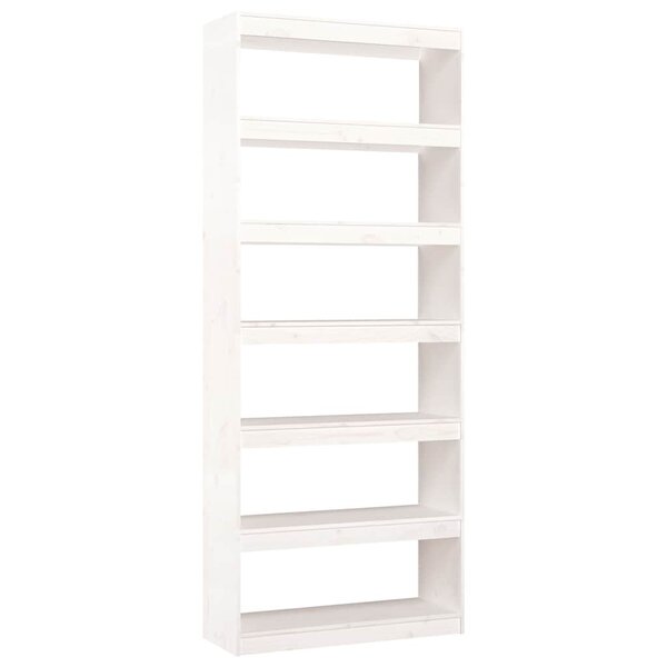 vidaXL Bibliothèque/Séparateur de pièce Blanc 80x30x199 5cm Pin massif