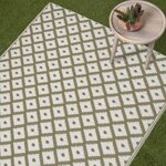 Tapis extérieur terrasse réversible - Tapis de jardin imperméable et résistant UV - May - Gris - 120x180 cm - HOMESCAPES