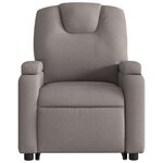 vidaXL Fauteuil inclinable de massage électrique Taupe Tissu