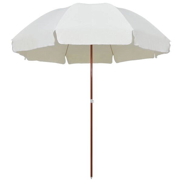 vidaXL Parasol de jardin avec mât en acier 300 cm sable