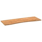 vidaXL Dessus de bureau marron clair bois chêne massif rectangulaire