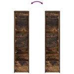 vidaXL Buffet haut chêne fumé 29 5x34x119 5 cm bois d'ingénierie