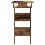 vidaXL Table bar mural vieux bois 102x45x103 5 cm bois d'ingénierie