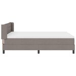 vidaXL Lit à ressorts avec tête de lit Taupe 190 x 140 cm tissu