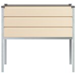 vidaXL Jardinière Ivoire 100 x 45 x 90 cm Acier galvanisé