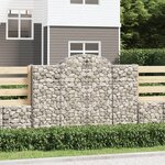 vidaXL Paniers à gabions arqués 14 Pièces 200x30x140/160 cm Fer galvanisé