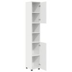 vidaXL Meuble de salle de bain haut Blanc brillant 30 x 35 x 192 cm