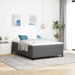 vidaXL Cadre de lit Gris clair 140x190 cm en Tissu Velours Côtelé