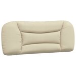 vidaXL Cadre de lit sans matelas Hvar crème 100x200 cm tissu