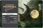 Monnaie TRICERATOPS Primeval Giants 1/1000 Oz Medaille Or