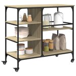 vidaXL Chariot de cuisine chêne sonoma 100x45x89 5cm bois d'ingénierie