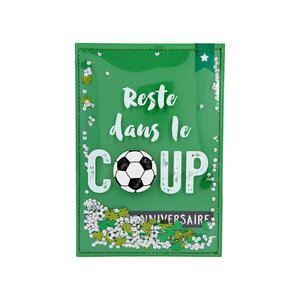 Carte de voeux paillettes - anniversaire - reste dans le coup